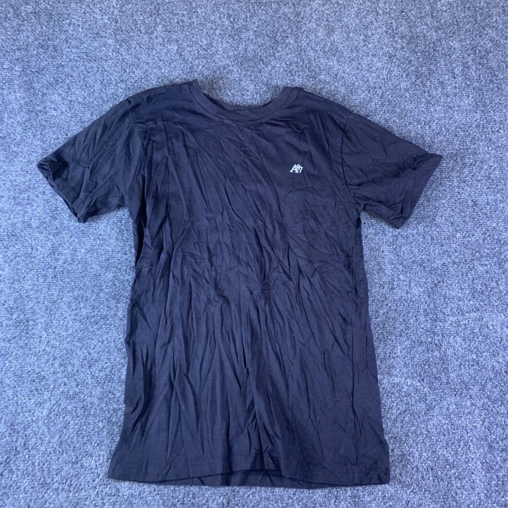 Aeropostale A87 T-Shirt Kids Large 14/16 Black Logo Cotton Crew Neck Pullover
